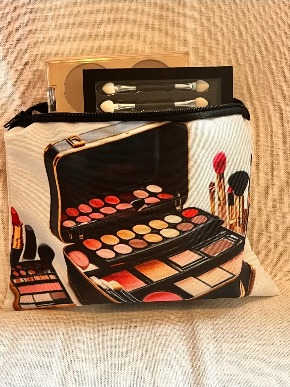 L.A. Colors Eye Shadow Palette & Contour Kit Set Pink and Neutral Shades Bundle